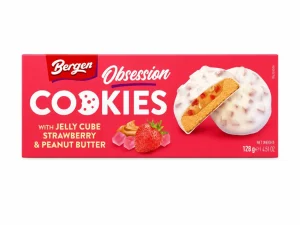 Bergen Cookies Jelly Cube Strawberry & Peanut Butter 128g