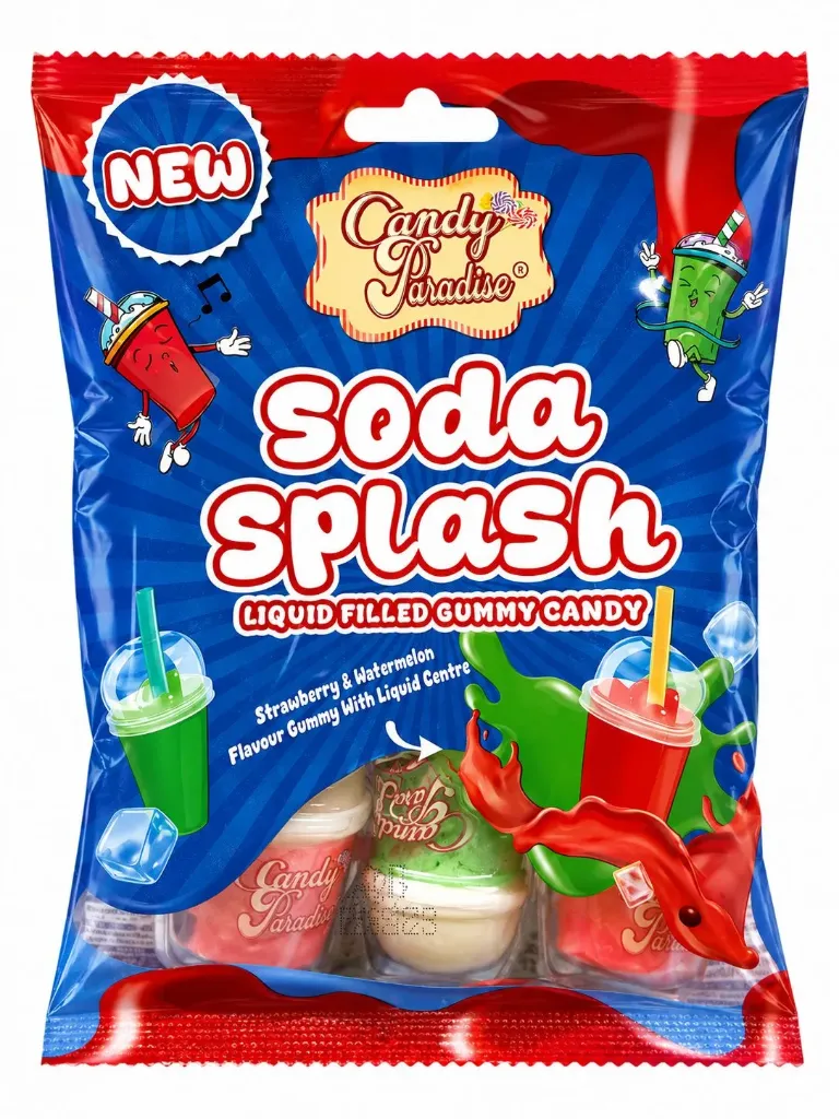 Candy Paradise Soda Splash Liquid Filled Gummy Candy 79g