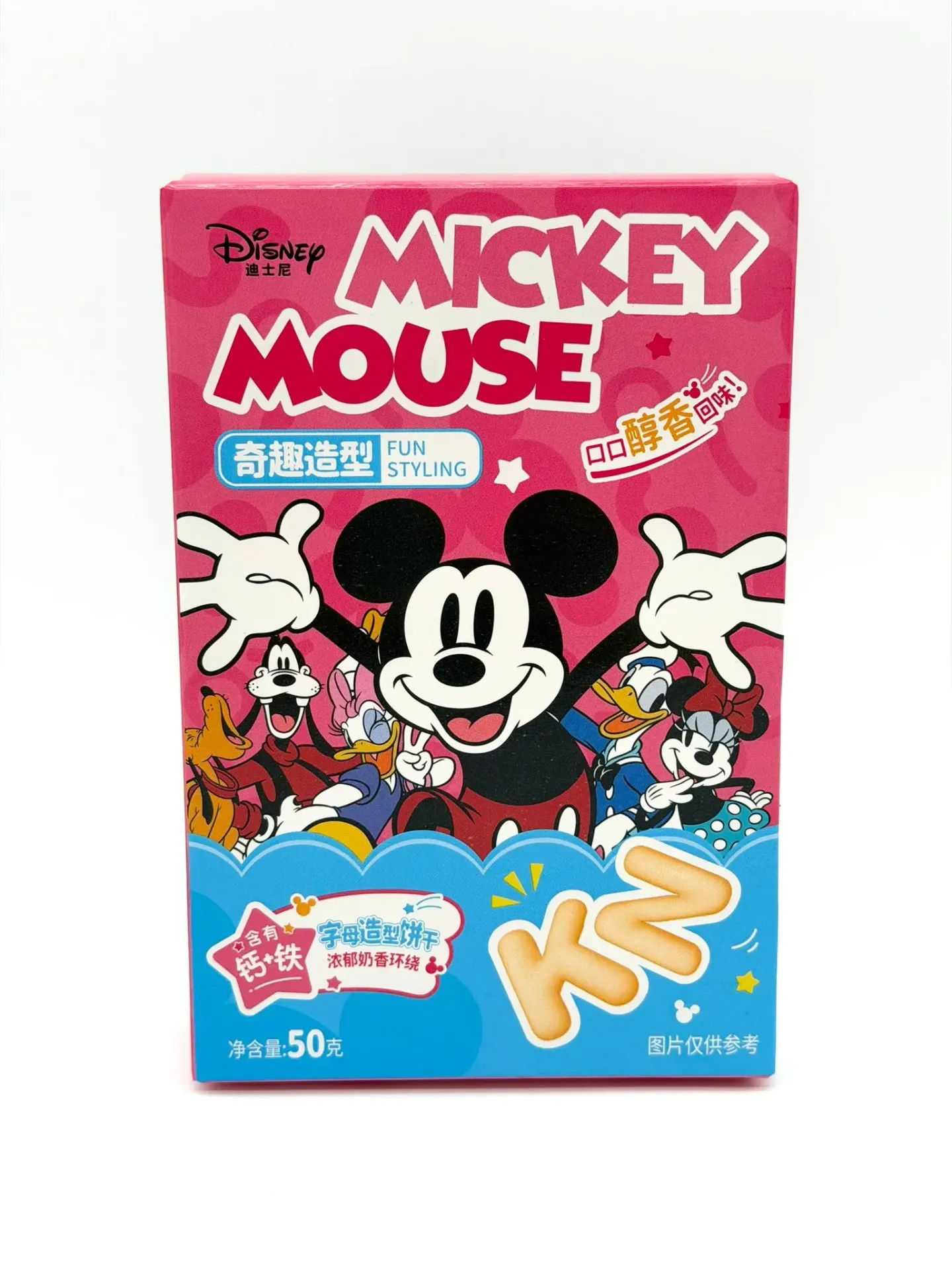 Binqi & Disney Letters Shaped Cookies Milk Flavor 50g