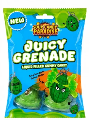 Candy Paradise Juicy Grenade Gummy 72g (HALAL)