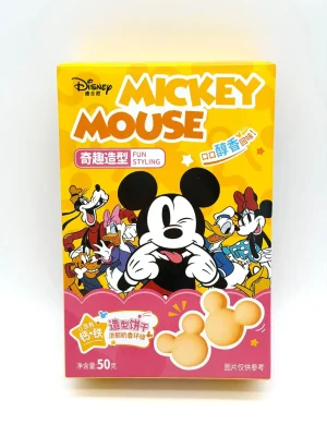 Binqi & Disney Mickey Shaped Cookies Milk Flavor  50g