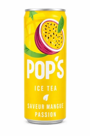 Pop's Ice Tea Mango Passion Fruit Can 330ml